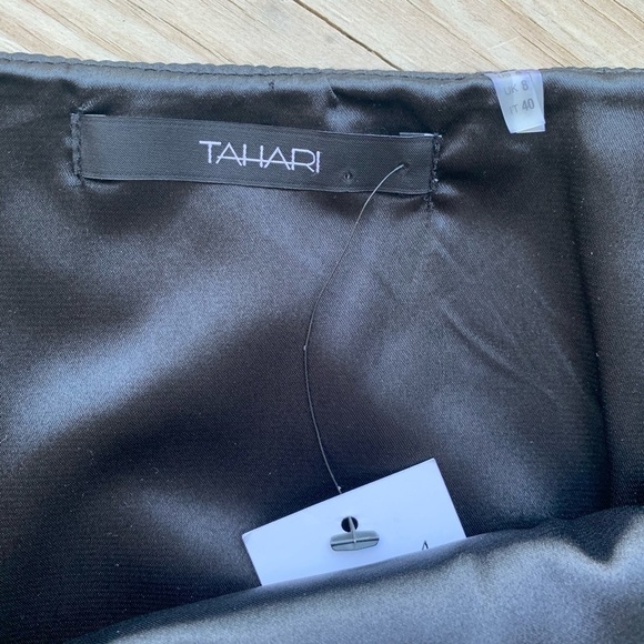 Tahari Elena Color Block brown/Black mini Skirt 4 - Picture 4 of 6